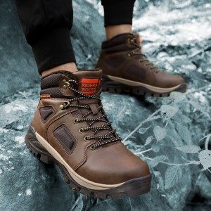 New Outdoor Faux Leather Men's Hiking Boots